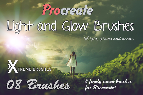 Procreate Light & Glow Brushes preview 4
