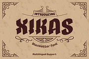 Xikas, a Blackletter Font by twinstd (Thumbnail 1 of 13)
