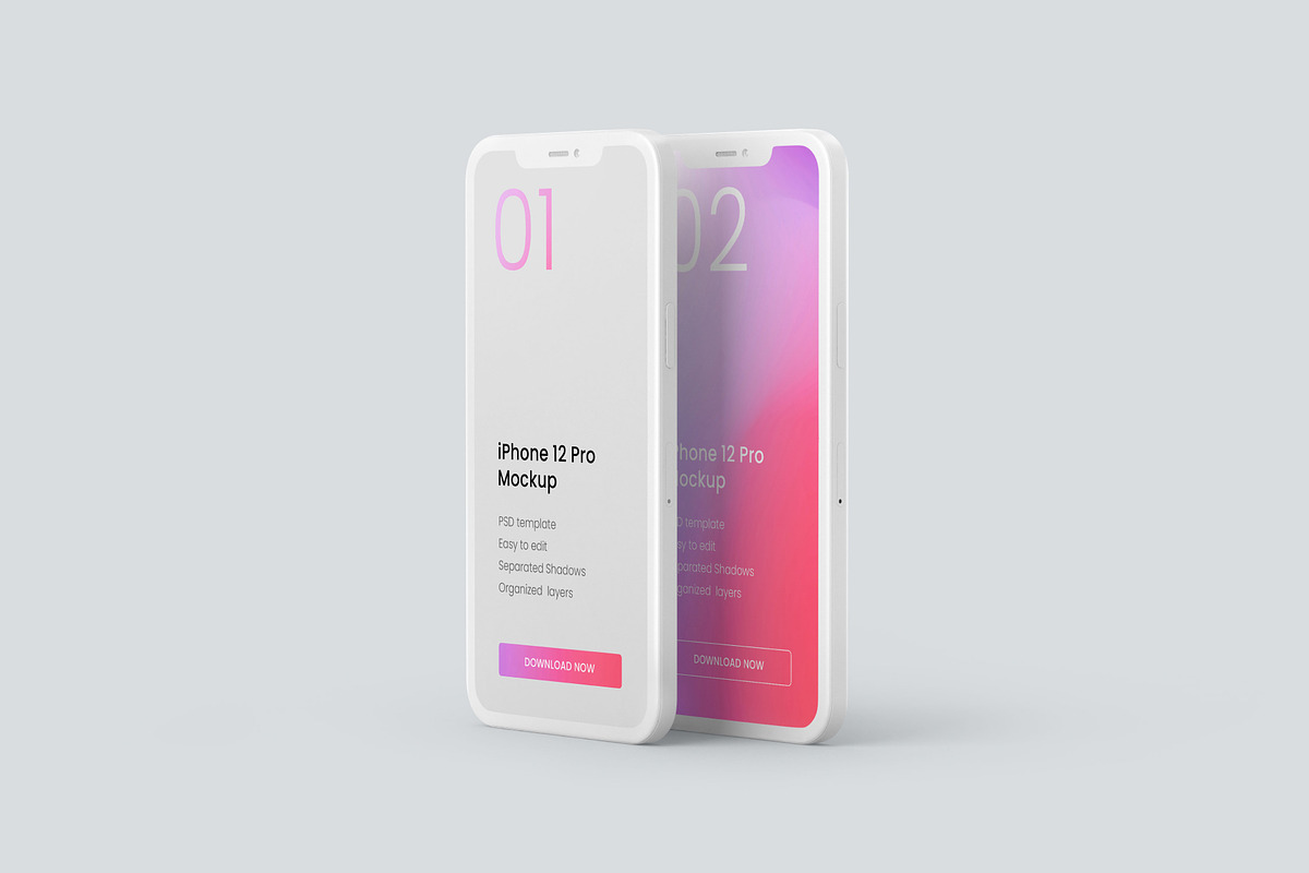 iPhone 12, 13, 14 Pro Clay Mockup, an iPhone Mockup by Deeplab (Photo 25 of 53)