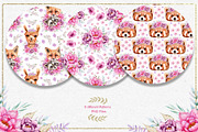 Watercolor Animals anf Flowers, an Animal Illustration by TanataDesign (Thumbnail 9 of 13)