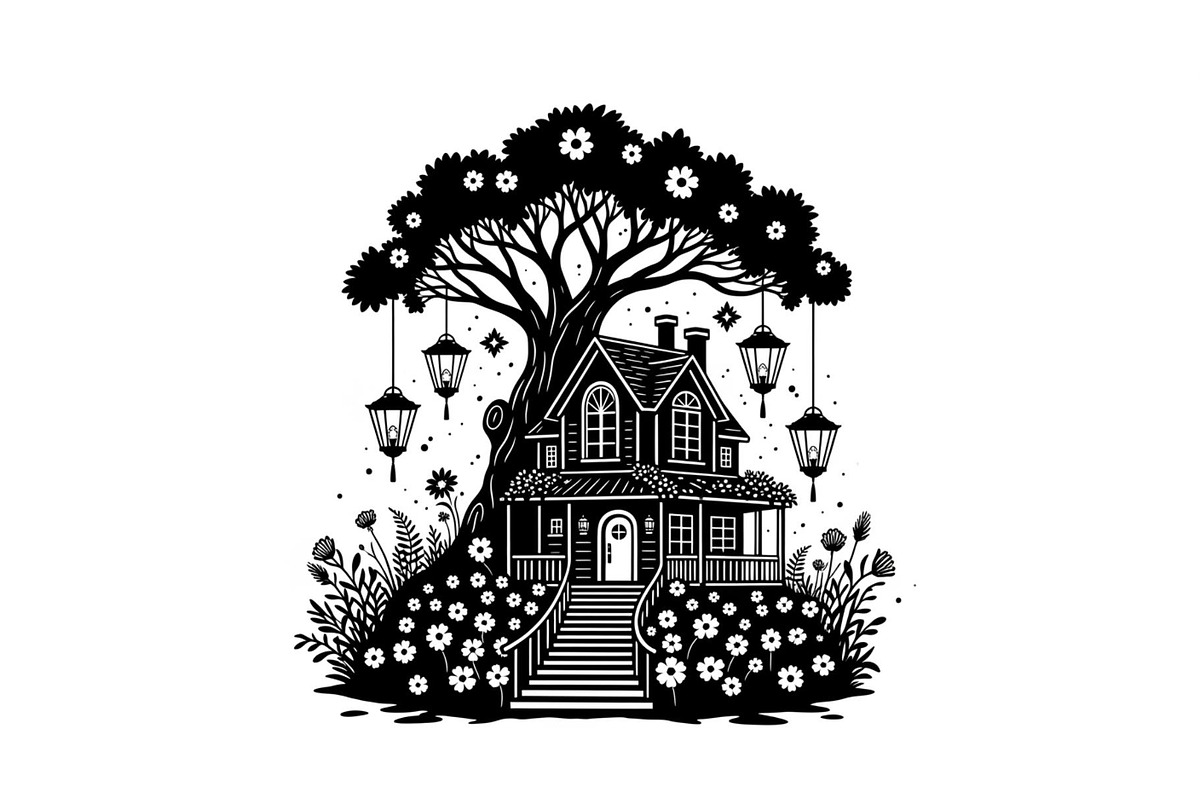 Tree House Silhouette SVG Bundle, an Illustration by jahid234 (Photo 21 of 31)