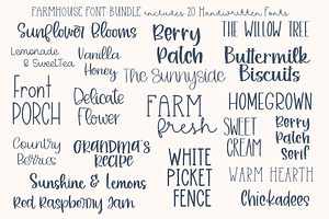 Farmhouse Handwritten Font Bundle