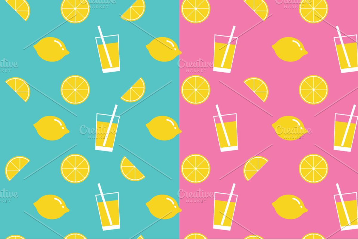 summer seamless pattern set, a Pattern Graphic by faitotoro (Photo 4 of 5)