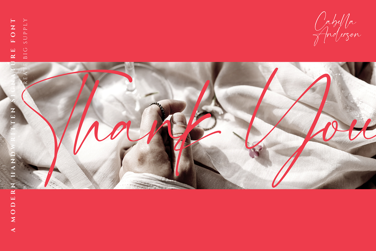 Cabella Anderson - Elegant Signature, a Handwritten Font by CreateBigSupply (Photo 10 of 10)