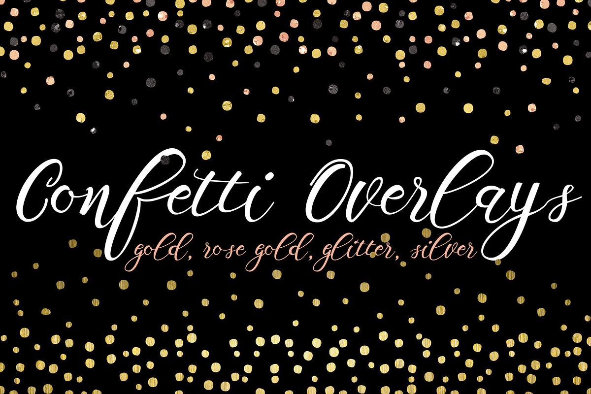 Multi Confetti Overlays (png files), a Pattern Graphic by Chus Moreno Studio (Photo 1 of 6)