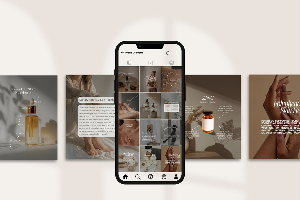 Skin Aesthetic Instagram Posts Canva preview 8
