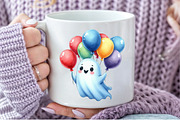 Cute Ghosts Clipart Bundle, an Illustration by Pixels.Craft (Thumbnail 4 of 7)