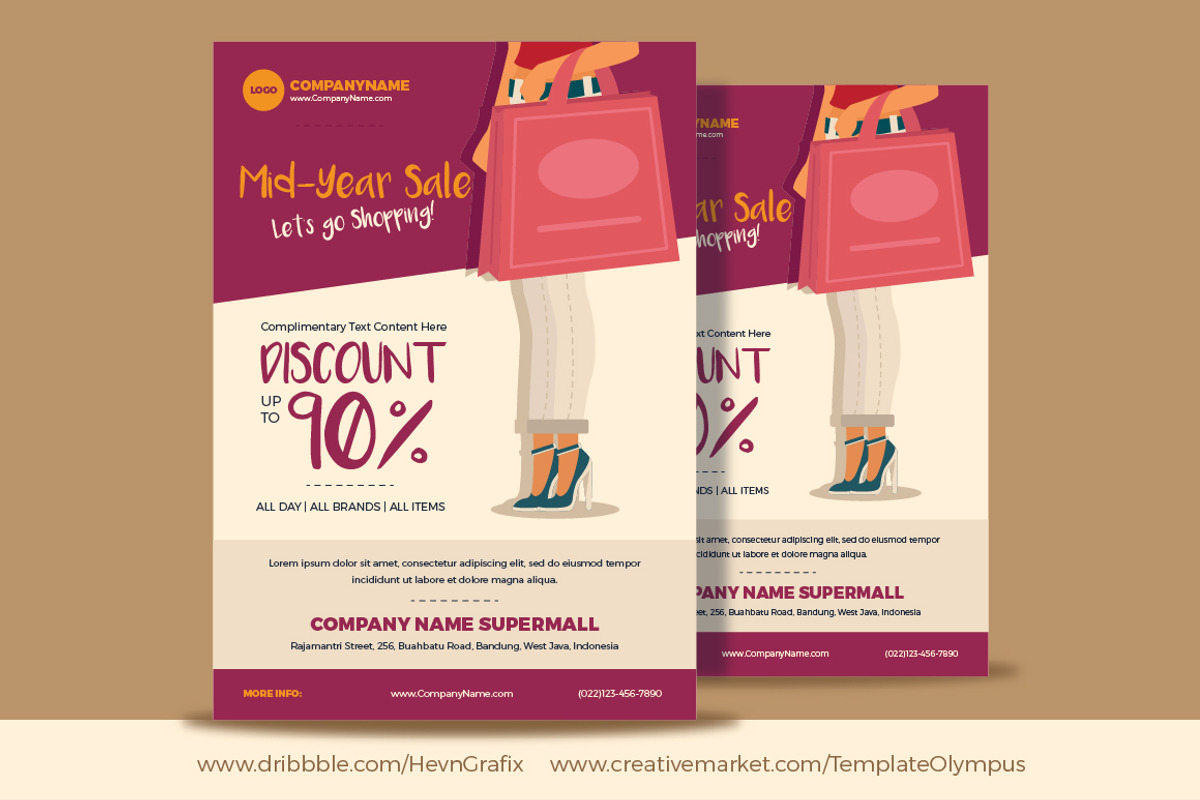 3 Fashion Sales & Events Flyers, a Flyer Template by Marco Zenki (Photo 4 of 5)