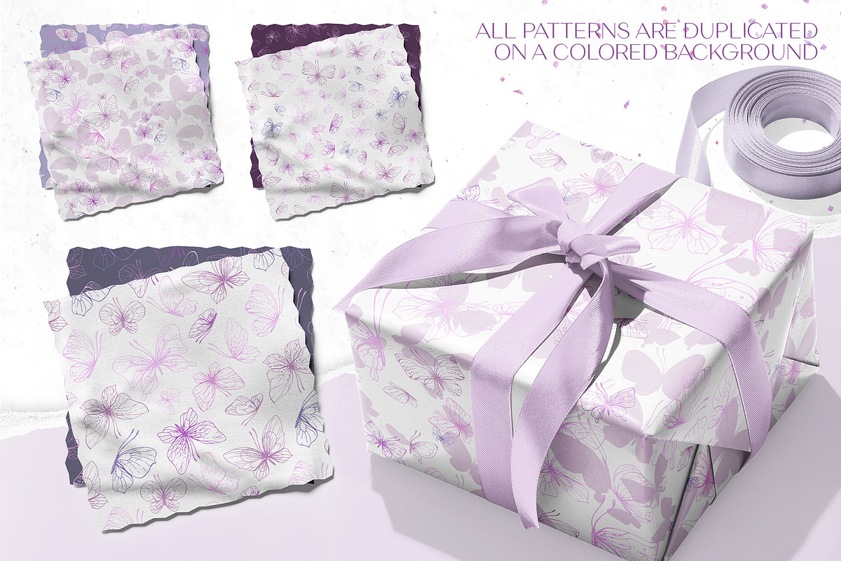 Romantic Line Art Butterflies Vector, an Illustration by NATASHA CHU (Photo 18 of 18)