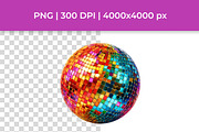 Colorful Disco Ball Clipart Bundle, a Decorative Illustration by InkyQueenArt (Thumbnail 2 of 7)