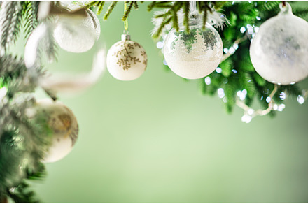 Christmas background with balls, a Holiday Photo by piter.goskov