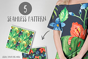 TROPICAL Watercolor clip art pack, an Illustration by andypray (Thumbnail 5 of 9)