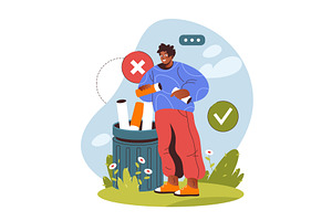 Stop smoking vector poster. Man, a Healthcare Illustration by Elegant Solution