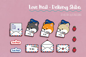 Love Mail Delivery Shiba