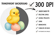 Watercolor Easter Spring Clipart PNG, an Illustration by Craft Nest (Thumbnail 2 of 8)