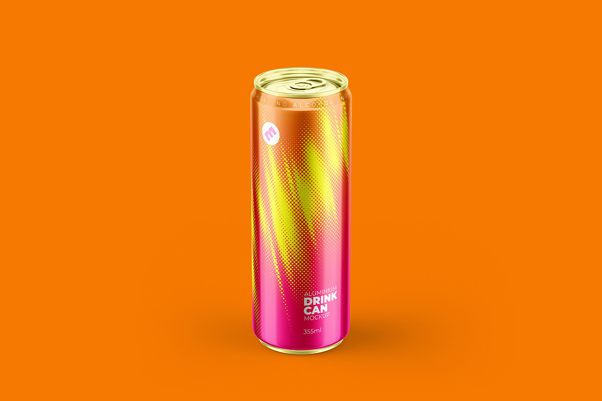Sleek 355ml Aluminium Can Mockup, a Packaging Mockup by easymock (Photo 12 of 12)