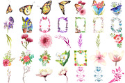 Butterfly BUNDLE 90 Watercolor PNG, a Decorative Illustration by LilyBoo Clipart (Thumbnail 3 of 4)