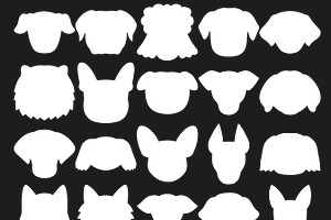 Cartoon Dog Head/Faces Set 1