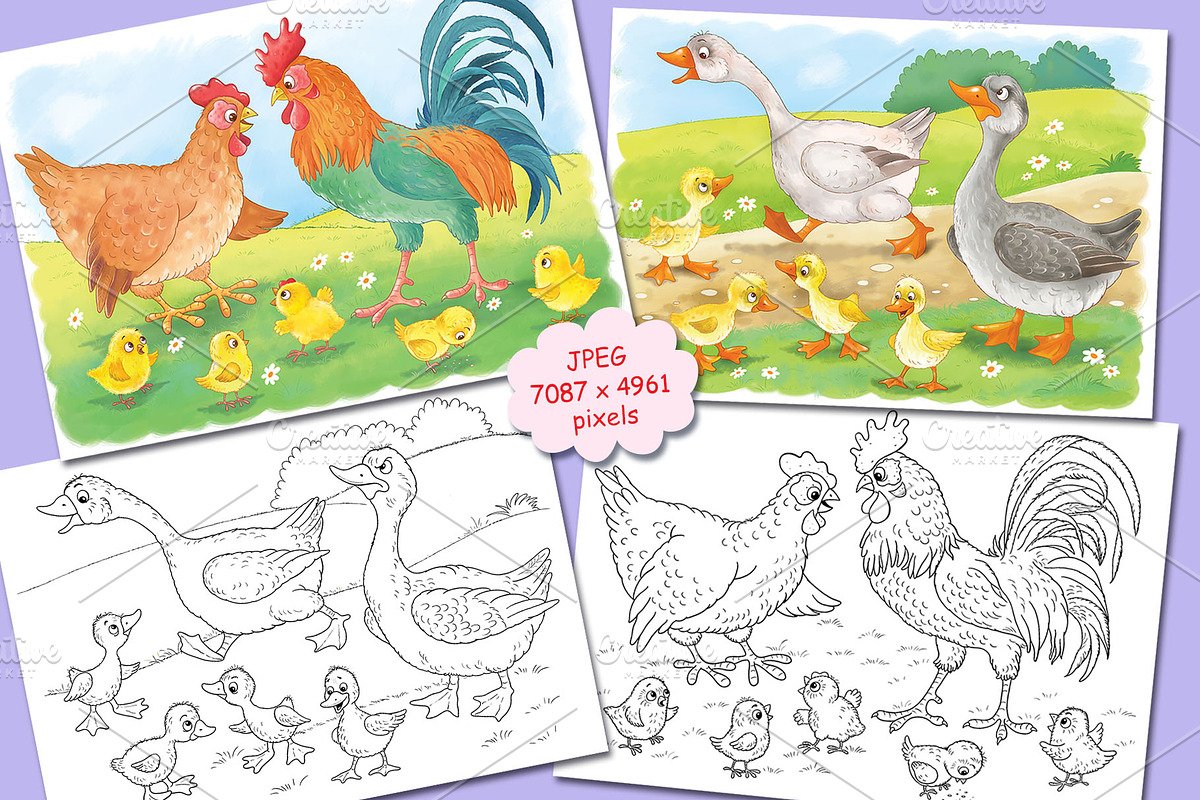 At The Farm - Part1, an Animal Illustration by Haso (Photo 3 of 10)