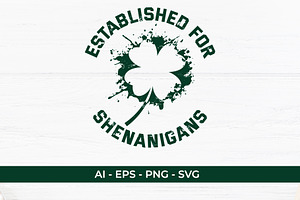Established for Shenanigans, an Object Graphic by Mockmenot