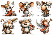 Playful Christmas Clipart, an Illustration by Craft Nest (Thumbnail 6 of 7)