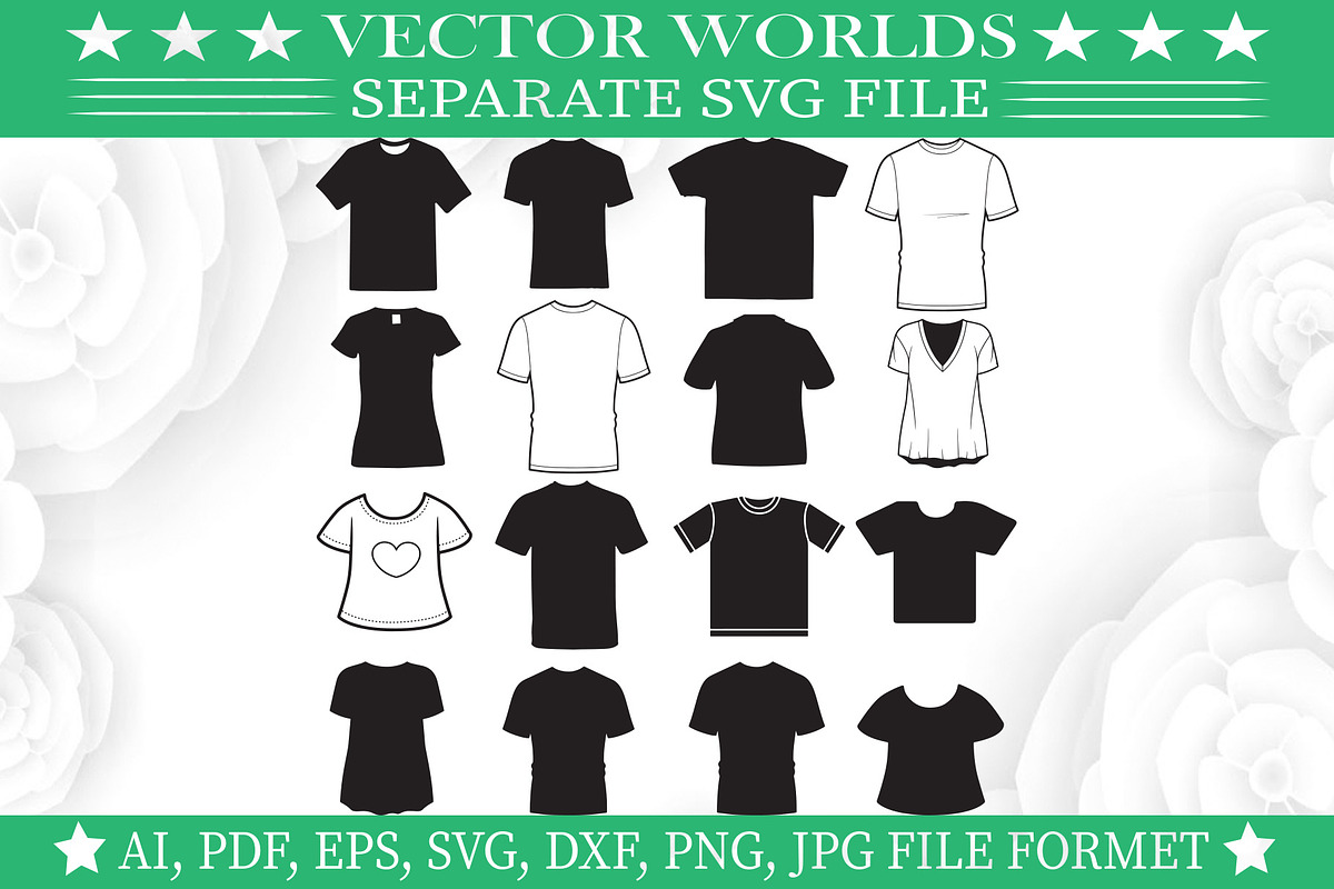 Short Sleeve Tshirt SVG, Tshirt SVG, an Object Graphic by VectorWorlds (Photo 1 of 3)