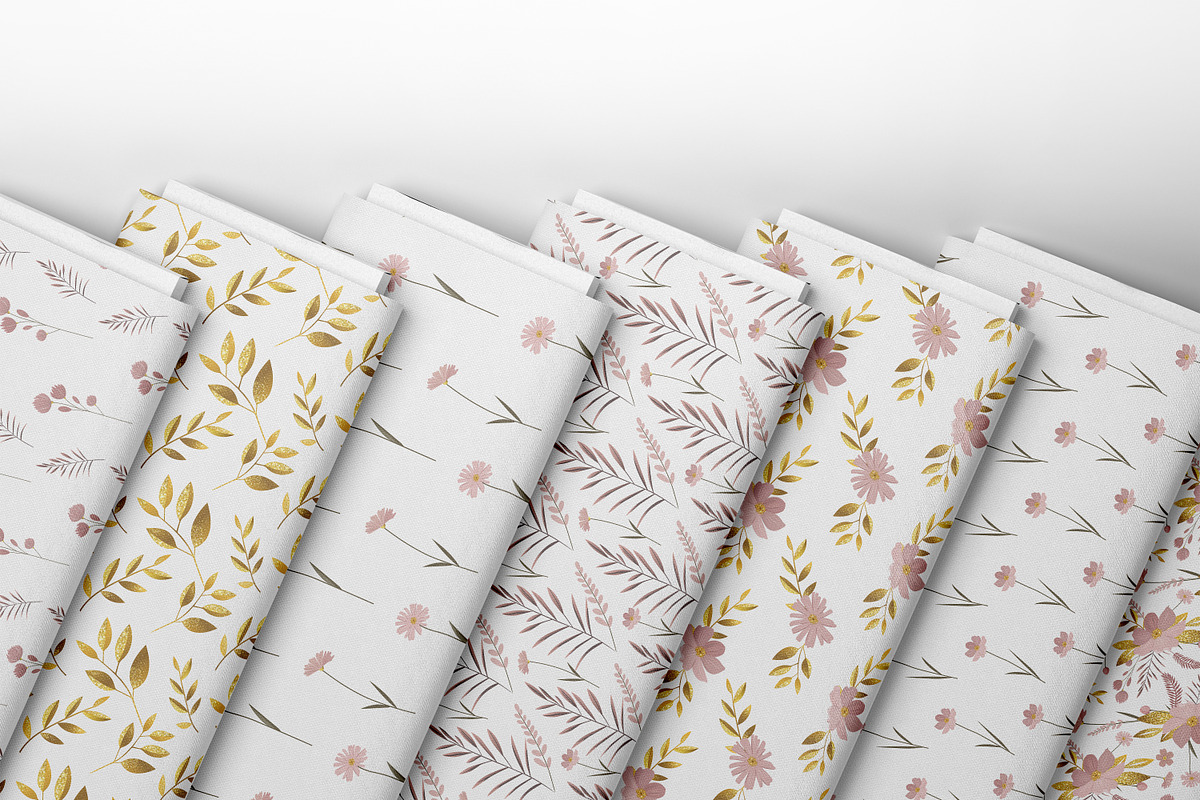 Delicate Wildflowers and Gold Leaves, an Illustration by Hanna's ArtLab (Photo 7 of 7)