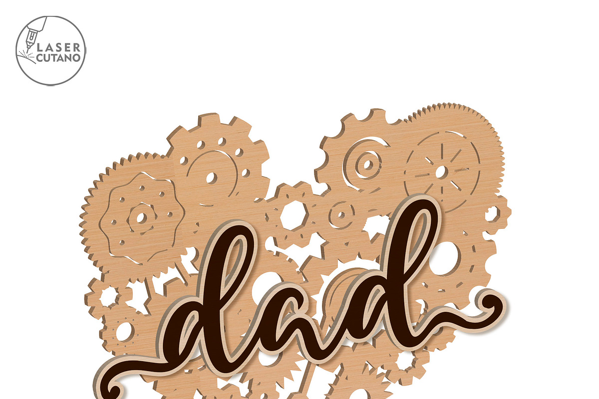 Dad Decorative Multilayer Template, a Templates & Theme by LaserCutano (Photo 6 of 8)