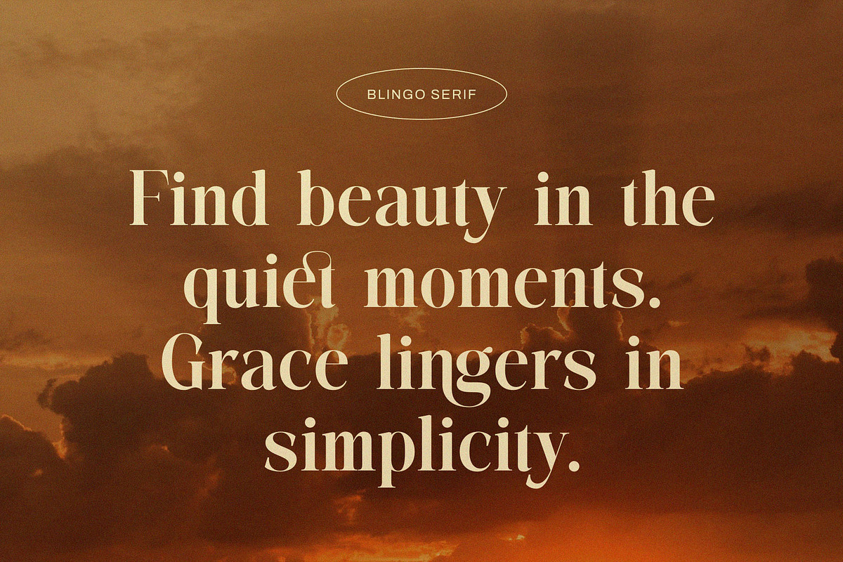 Blingo - Elegant Modern Serif Font, a Serif Font by Jimoji (Photo 5 of 7)