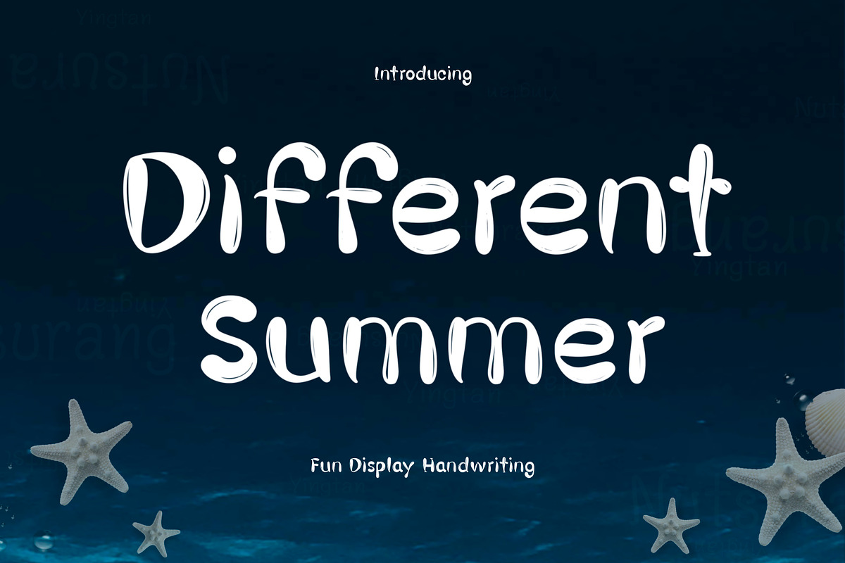 Different Summer  Fonts, a Script Font by N Nakorn Creative (Photo 1 of 8)