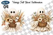 Vintage Fall Ghost Sublimation, a Seasonal Illustration by CreationArt (Thumbnail 1 of 3)