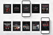 Fitness Carousel Instagram Posts Red, a Social Media Template by DigiPax (Thumbnail 7 of 11)