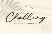 Challing - Romantic Calligraphy Font, a Script Font by Alpaprana (Thumbnail 1 of 12)