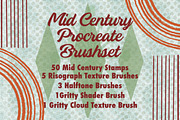Mid-Century Modern Procreate Brushes, a Brush Add-On by Luna Y Mar (Thumbnail 1 of 7)
