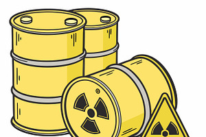 Hazardous waste barrels, an Object Illustration by SouravDesign