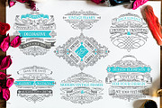 SET of vintage frames and badges, a Decorative Illustration by ARSCOR (Thumbnail 2 of 5)