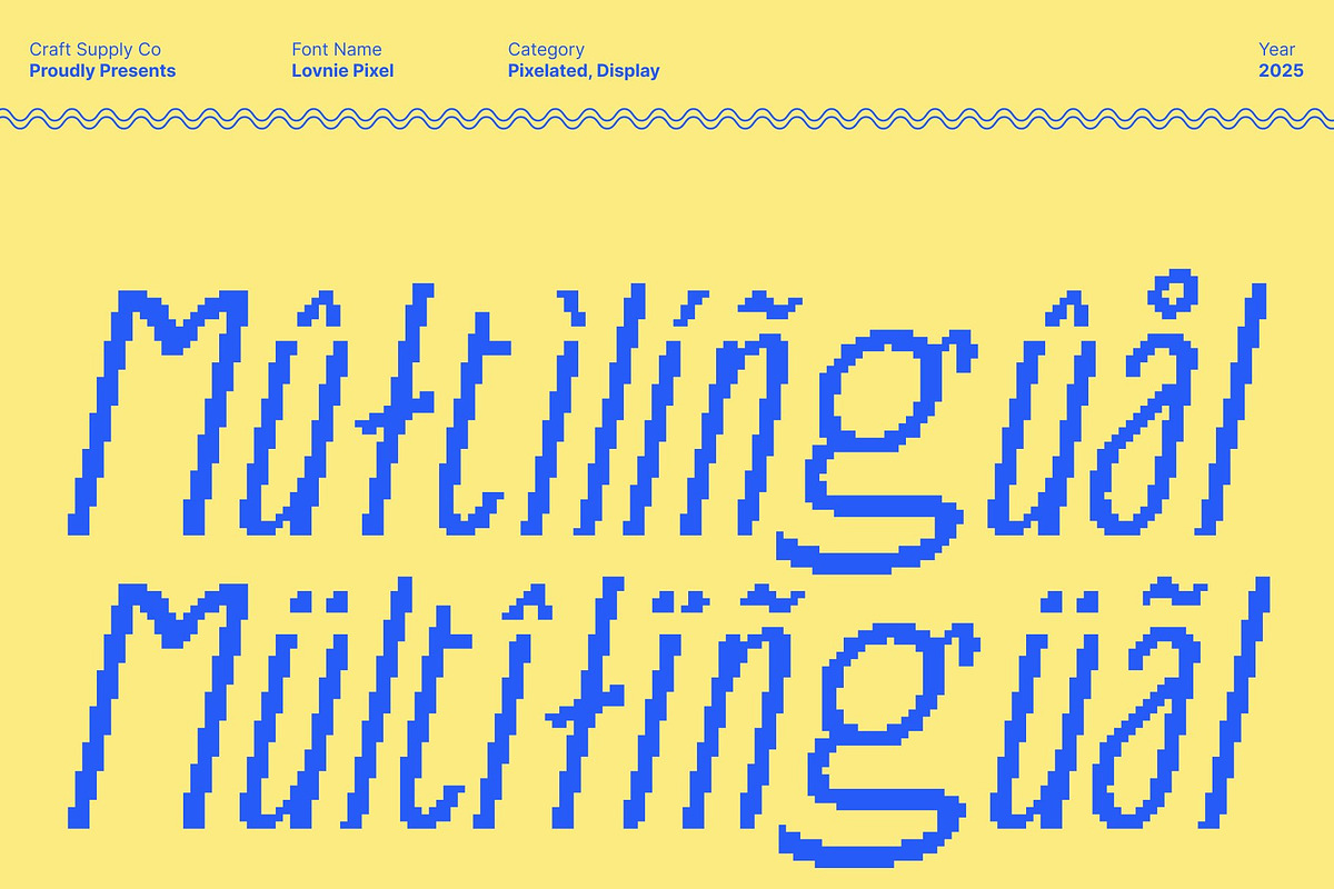 Lovnie Pixel, a Sans Serif Font by Craft Supply Co. (Photo 7 of 8)