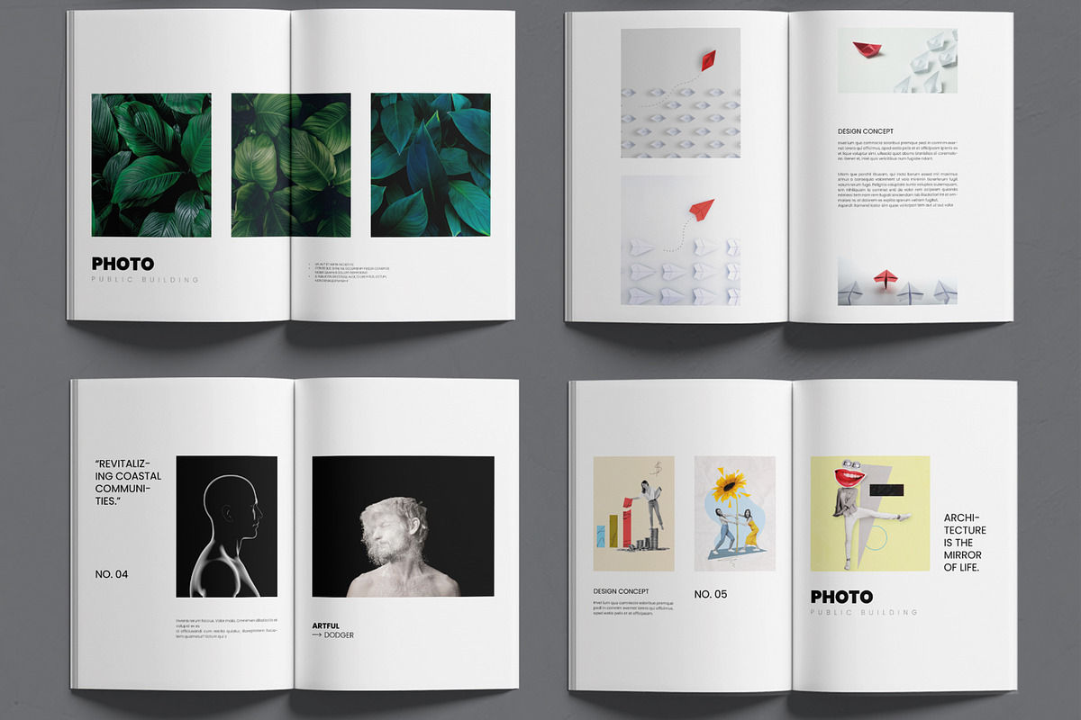 Minimal Photobook Magazine Template, a Magazine Template by MightyDesign (Photo 3 of 6)