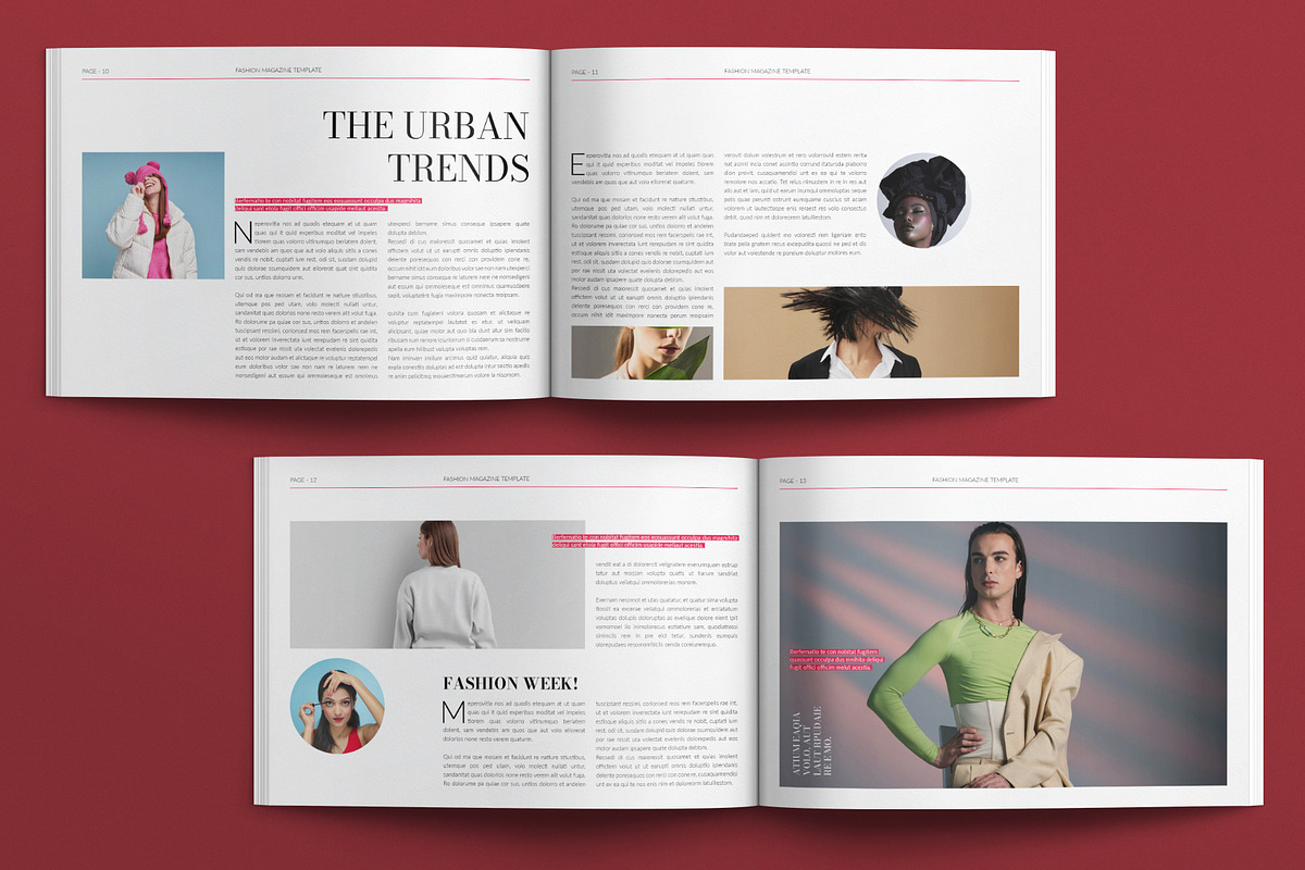 Fashion Magazine Template Landscape, a Magazine Template by E-Type (Photo 5 of 7)