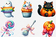 Cute Halloween Clipart, an Illustration by Black Bird Studio (Thumbnail 2 of 6)