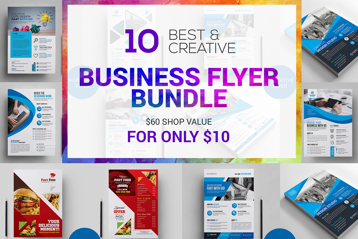 10 Business Flyer Bundle, a Flyer Template by GenerousArt (Photo 1 of 4)