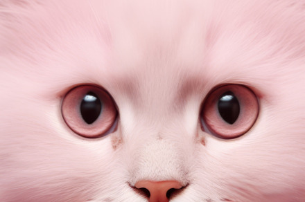 Beautiful white cat on a pink background, an Abstract Photo by Natalia Klenova's Shop