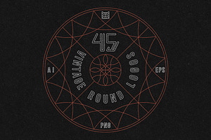 45 VINTAGE ROUND LOGOS