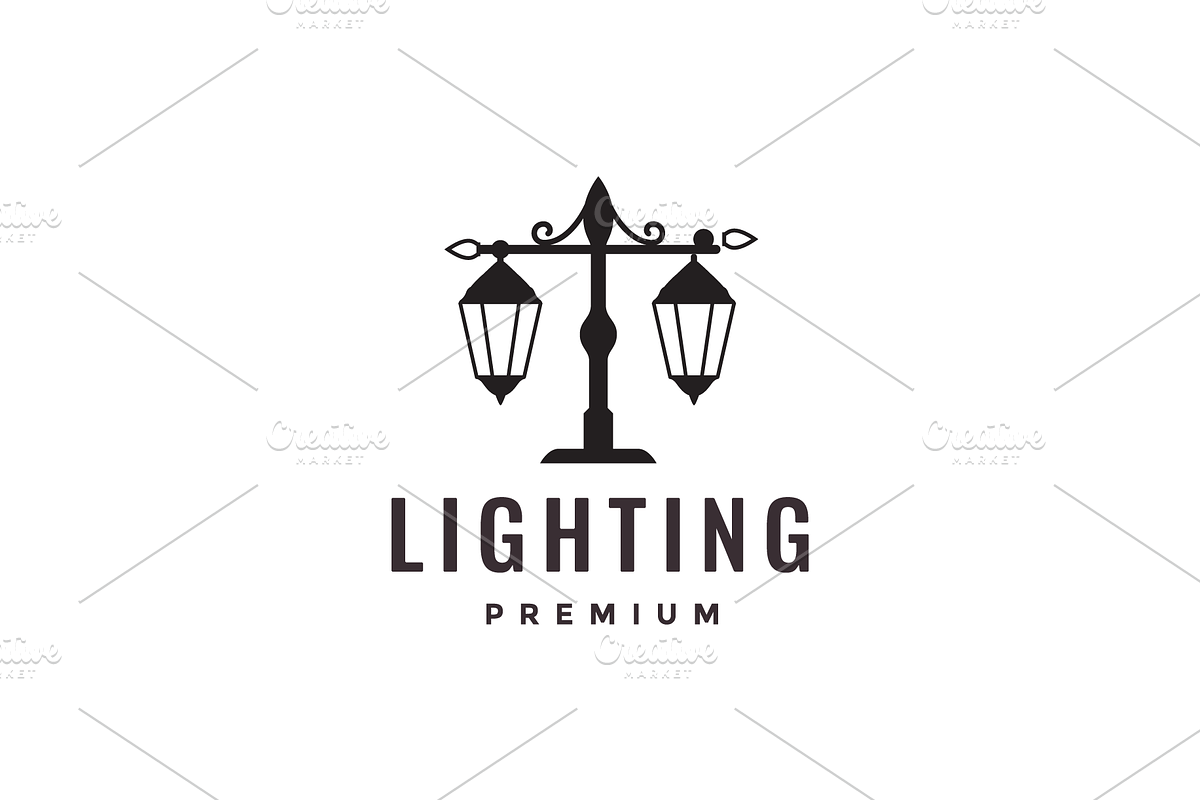 garden lamp public facility logo, a Branding & Logo Template by devastd