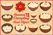 Steamed Dumpling Bowl Clipart, an Object Graphic by Gfx_Store (Thumbnail 1 of 13)