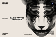 Procreate Basic Tattoo Brushes, a Brush Add-On by Spasibenko Art (Thumbnail 1 of 7)
