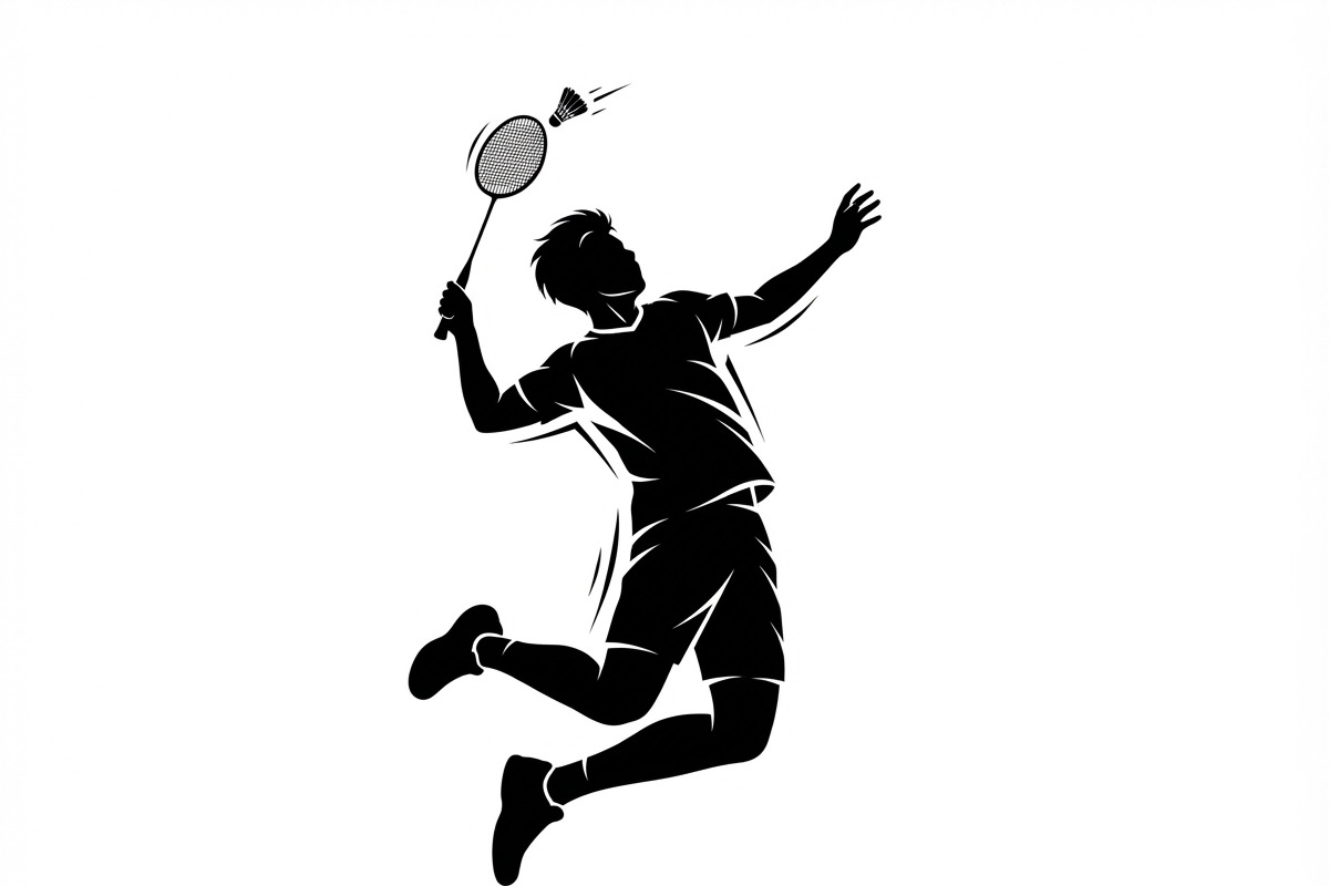 60 Badminton Player Smash Silhouette, a Person Illustration by Amazin_art (Photo 9 of 26)