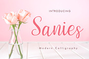 Sanies Script, a Script Font by khurasan (Thumbnail 1 of 7)