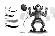 Zombie Chickn (ink brushes), a Brush Add-On by Kassandra Escoe (Thumbnail 4 of 18)