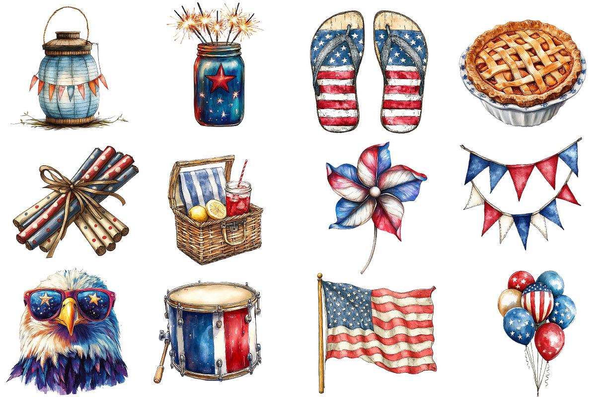 Vintage 4th of July Independence Day, an Illustration by Designworld (Photo 3 of 5)
